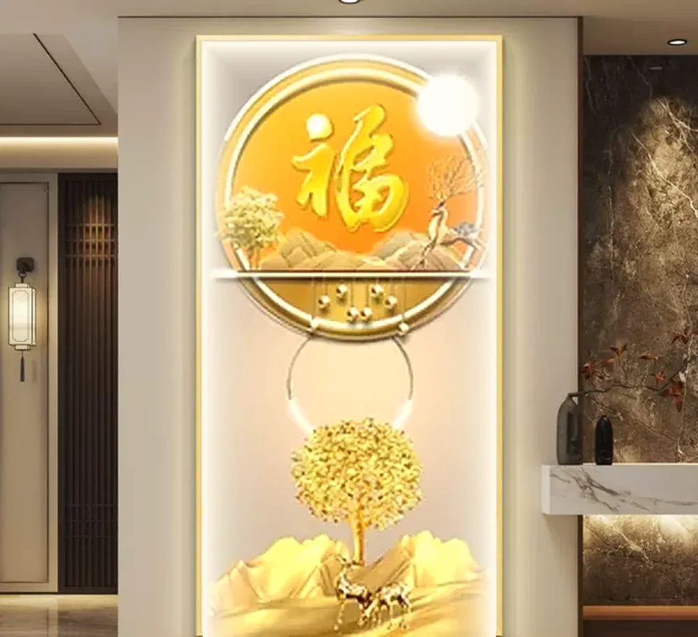 LED 灯光风水画效果