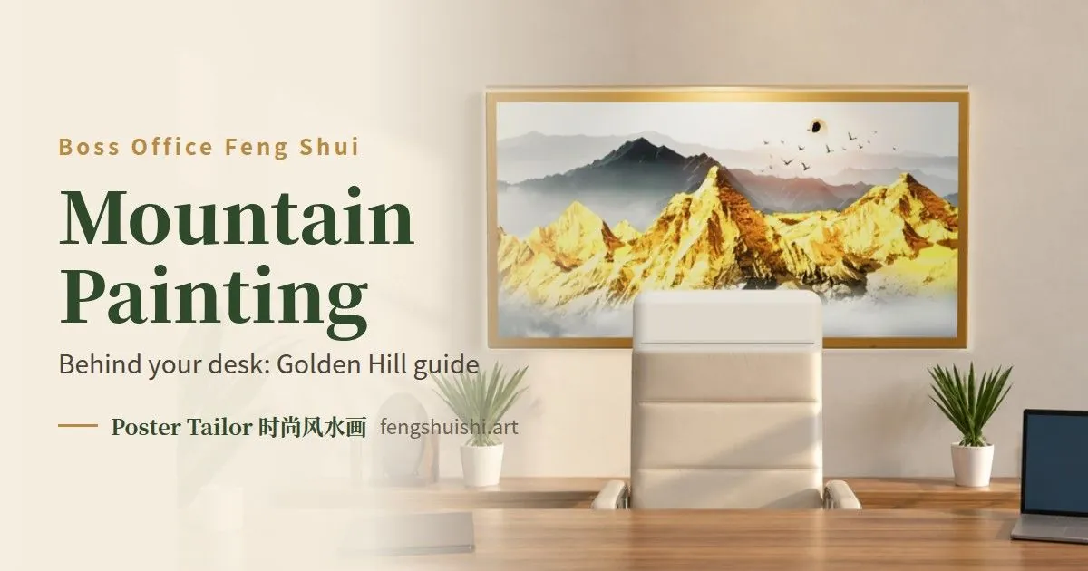 Mountain Painting Behind Desk: Boss Office Feng Shui Guide