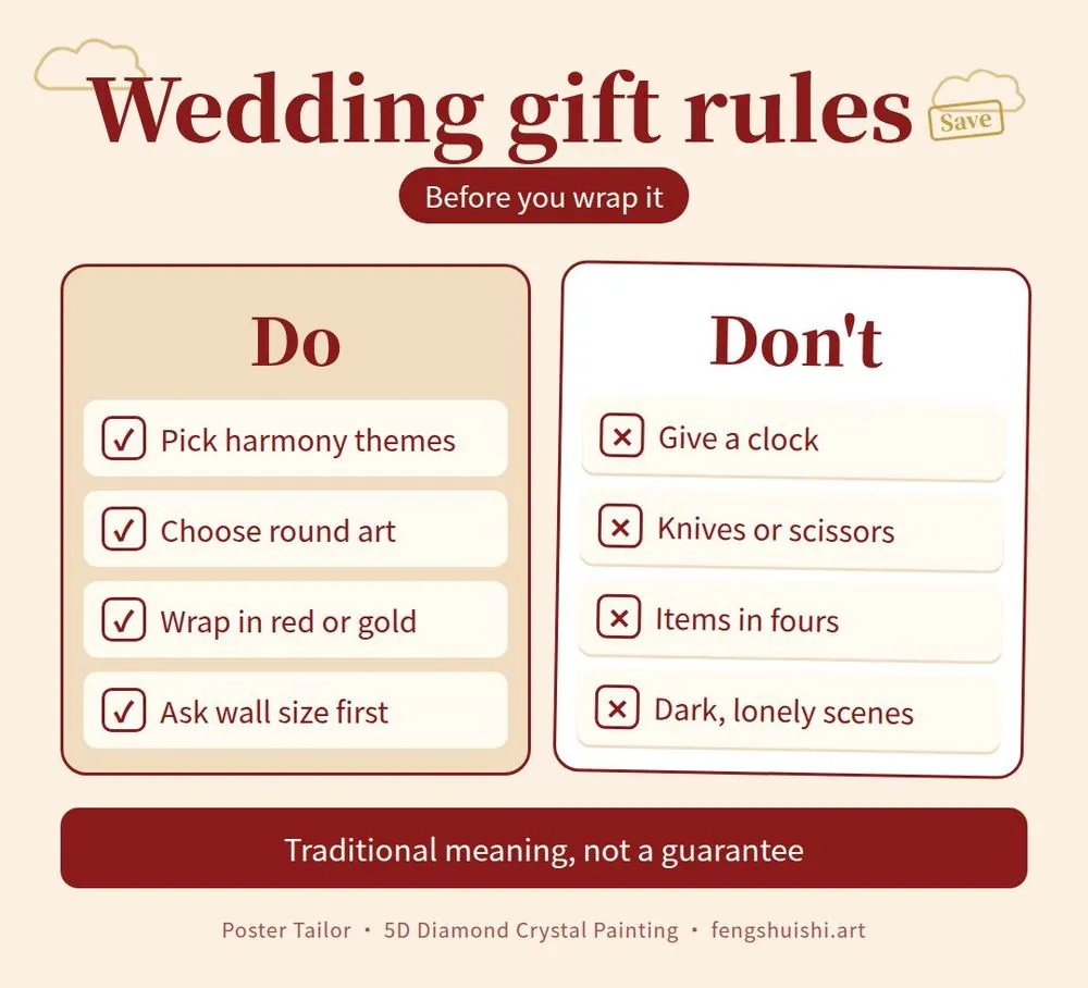 Wedding gift checklist for a new couple home: what to do and what to avoid when giving a painting to newlyweds in Malaysia