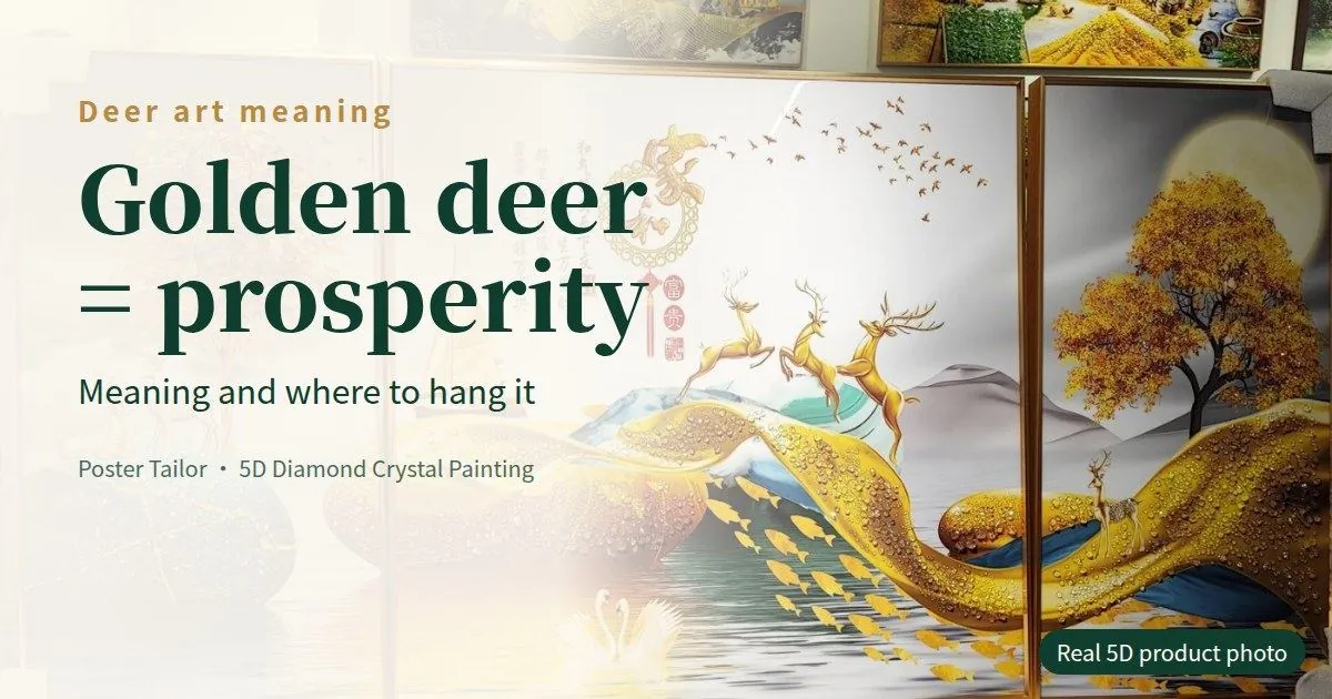 Deer Painting Meaning in Feng Shui (and Where to Hang It)