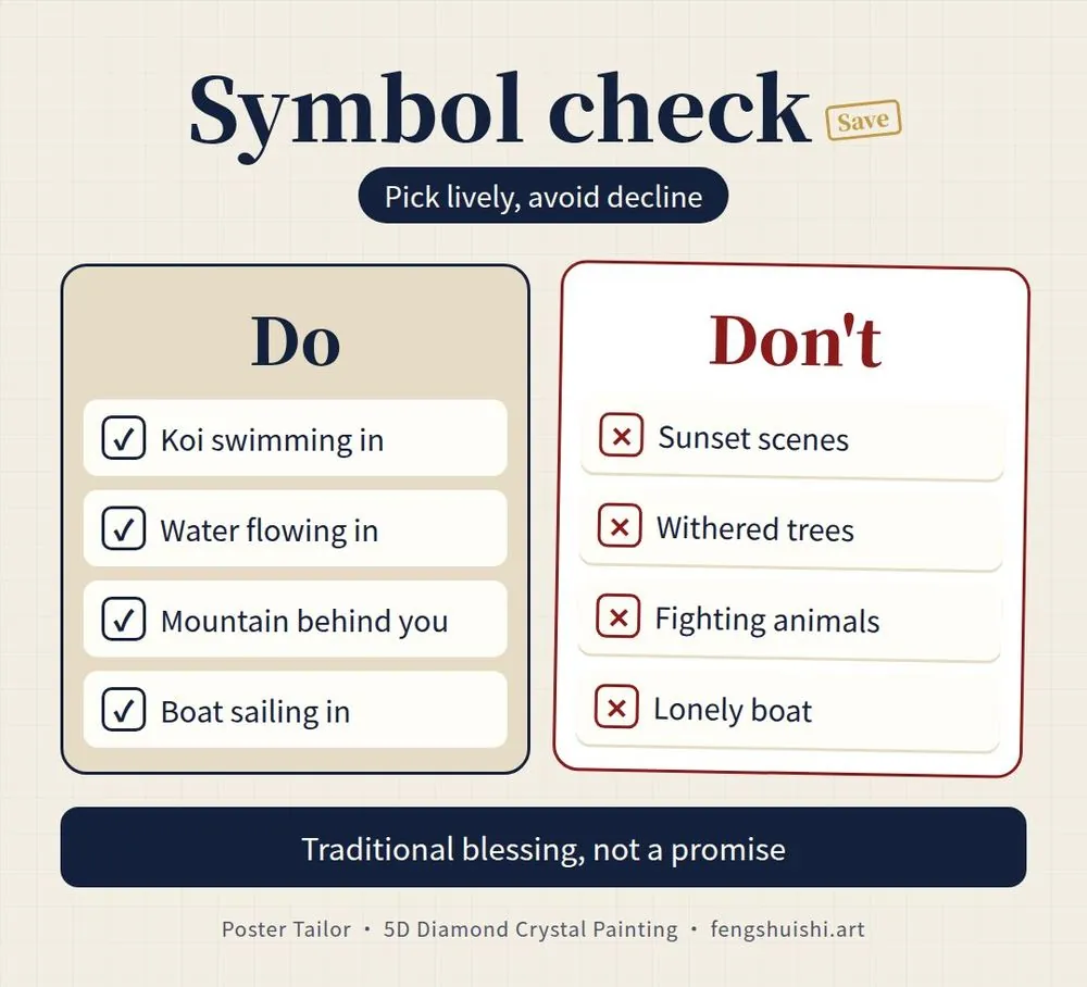 Feng shui painting meaning guide checklist: symbols to choose and symbols to avoid for Malaysian homes