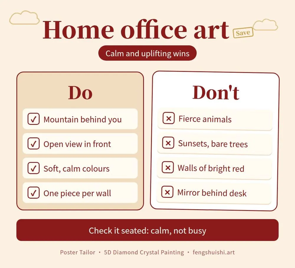home office art checklist do and don't for study wall art and desk wall painting