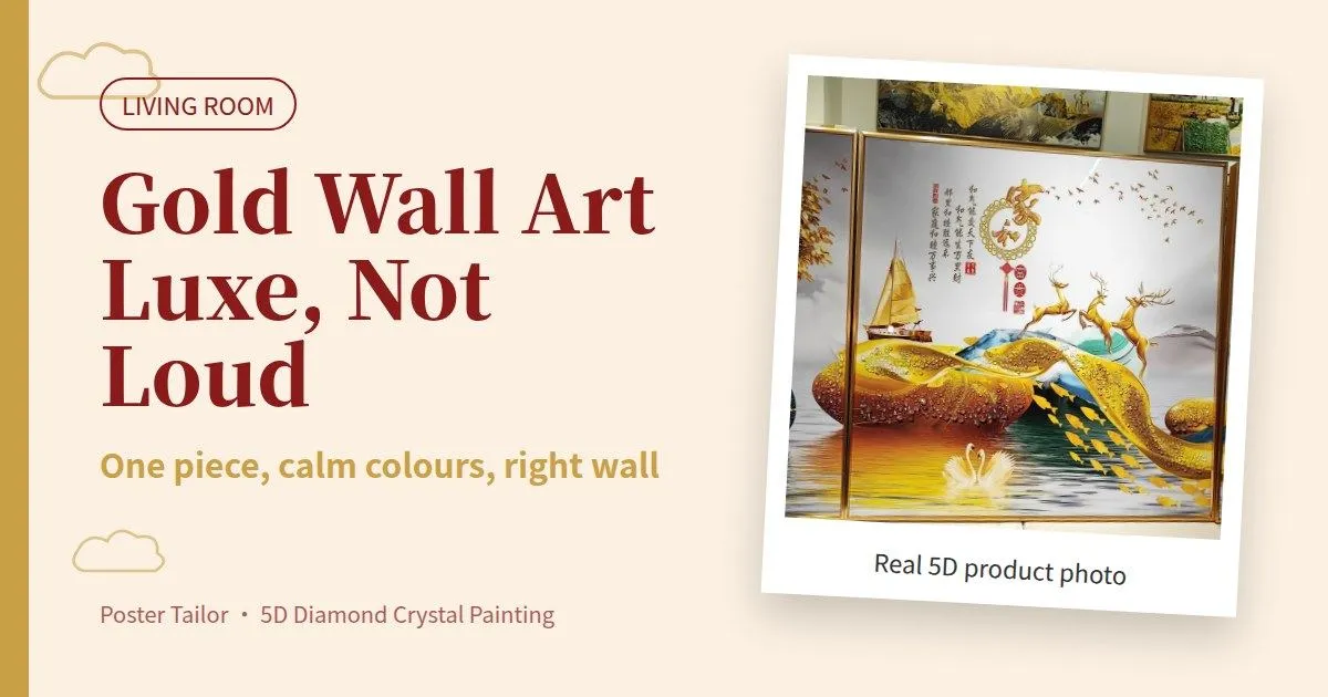 Gold Wall Art for the Living Room: Luxe Without Looking Loud